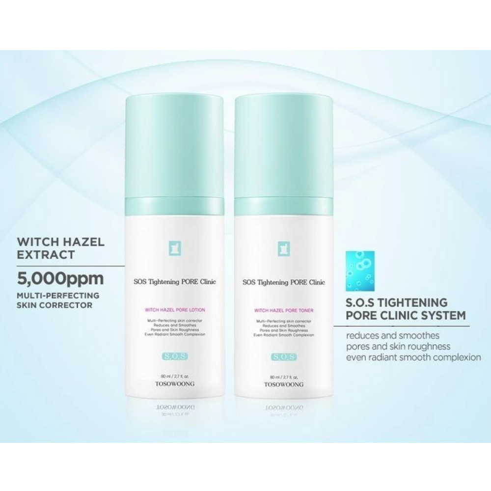 TOSOWOONG SOS Tightening Pore Clinic Witch Hazel Pore Lotion 80ml - DODOSKIN