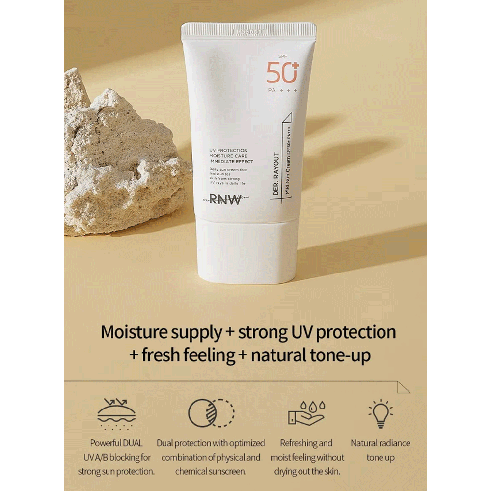 (NEWA) RNW DER. RAYOUT Mild Sun Cream SPF50+ PA++++ 50ml - DODOSKIN