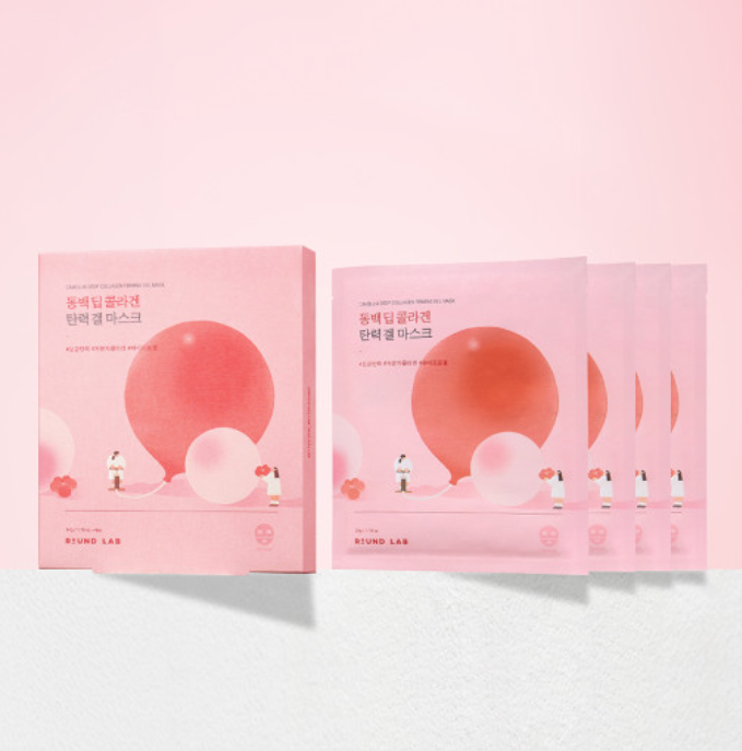 ROUND LAB Camellia Deep Collagen Firming Gel Mask 34g x 4ea