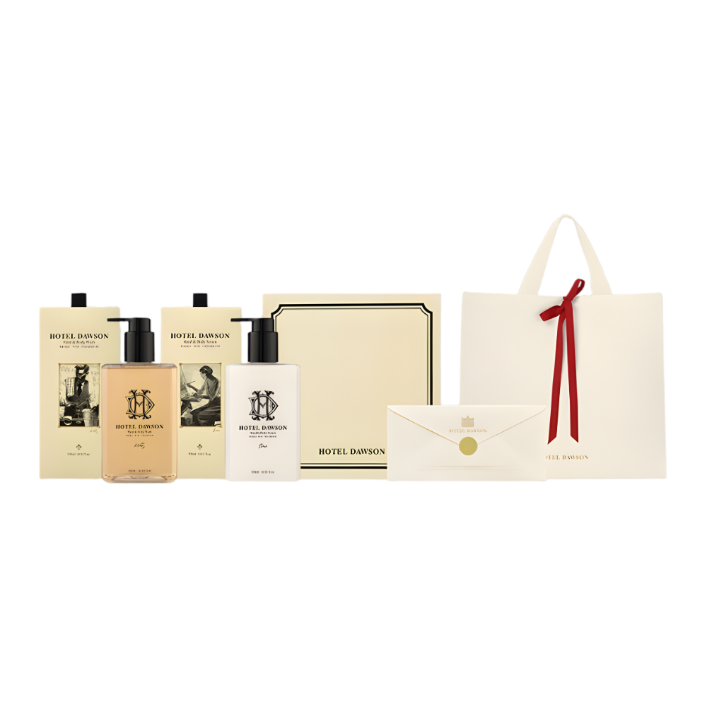 [2026 Lunar New Year Gift Set] HOTEL DAWSON Body Wash & Body Lotion 2-Item Gift Set (Includes Gift Box, Shopping Bag, and Wrapping Kit) - Pick 1 out of 3 Scents