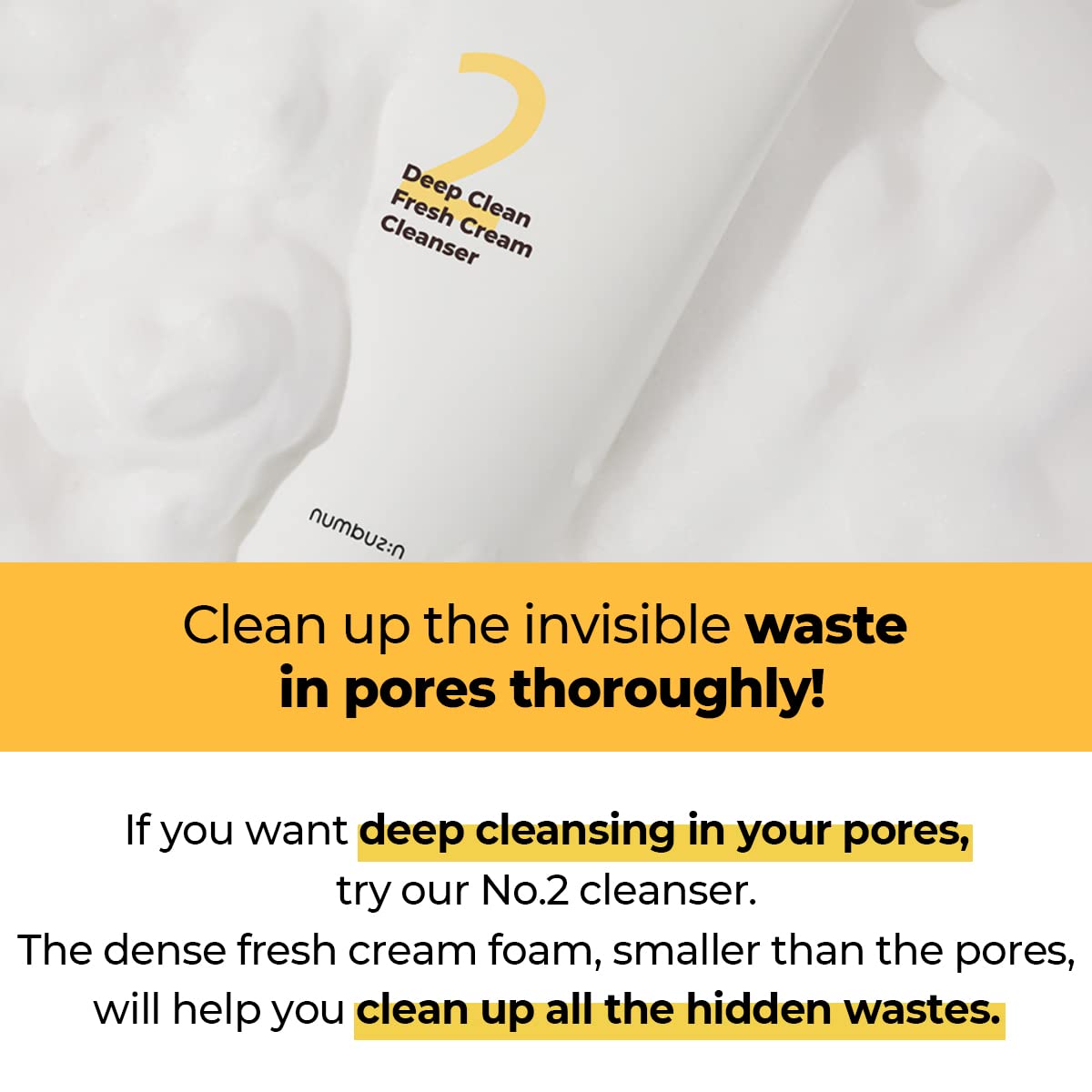 numbuzin No.2 Deep Clean Fresh Cream Cleanser 120ml - DODOSKIN