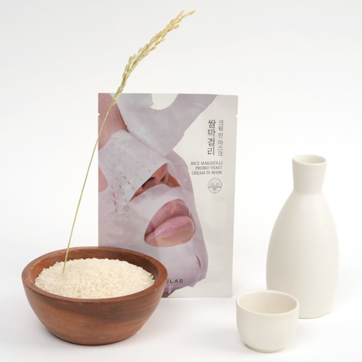 BARULAB Rice Makgeolli Probio Yeast Cream In Mask 5 Sheets
