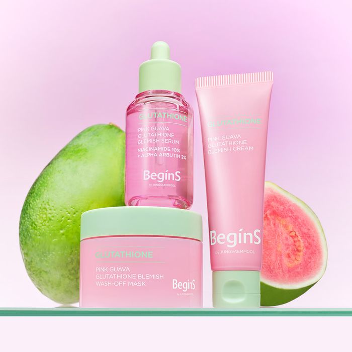 BeginS by JUNG SAEM MOOL Pink Guava Glutathione Blemish Wash-Off Mask 90g (Free 5ml Spot Cream Included)