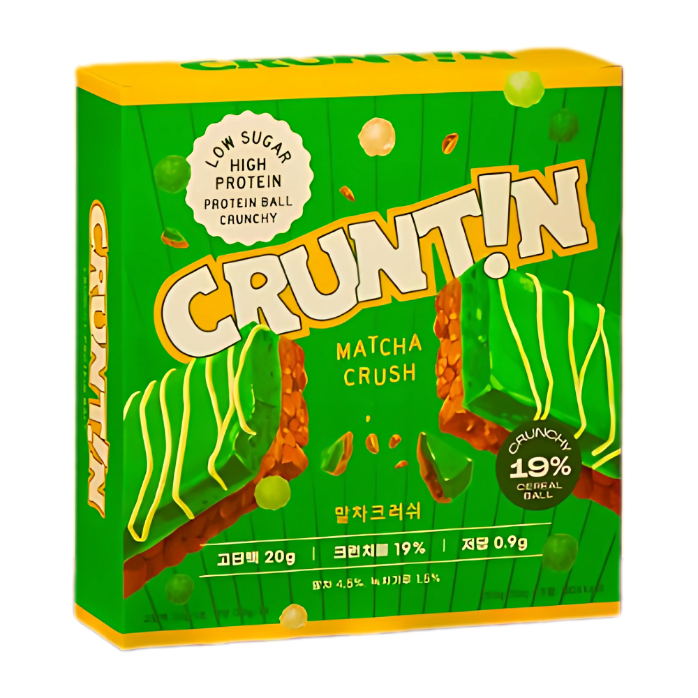 CRUNTIN Crunch Ball Protein Shake – Matcha Flavor, 50g × 5 Packs