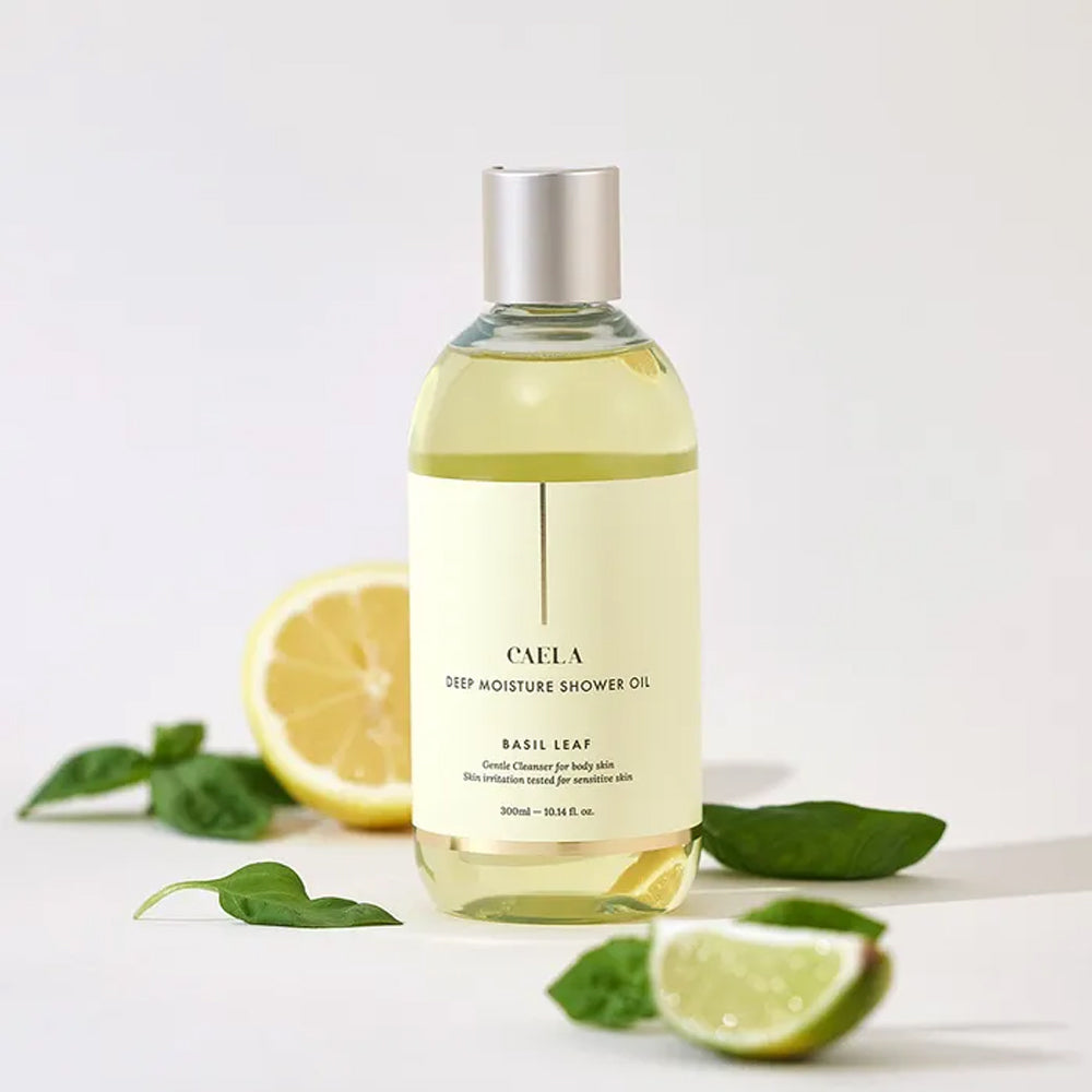 Caela Deep Moisture Shower Oil - Basil Leaf 300ml