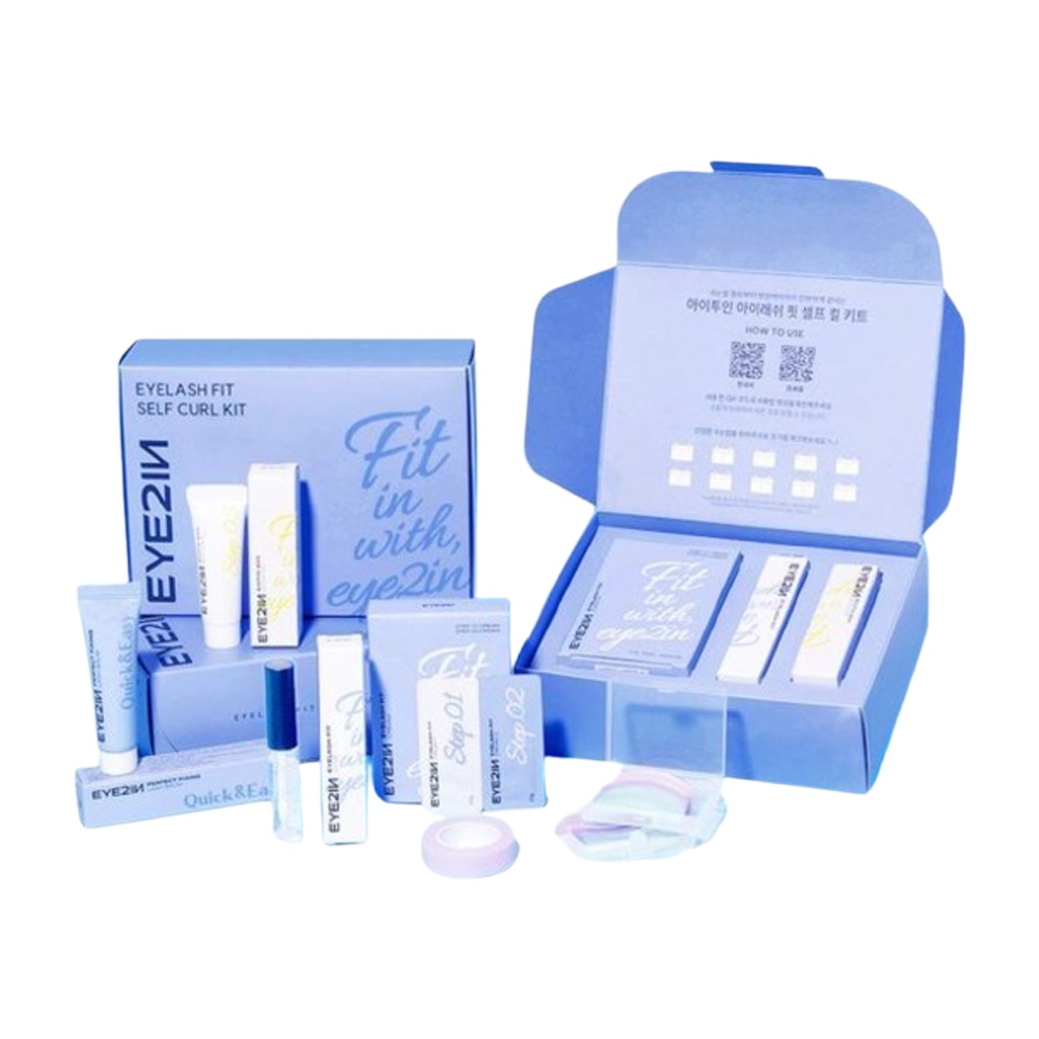 EYE2IN Eyelash Perm & Care All in One Kit – 10 Uses (Lash Balms Included)