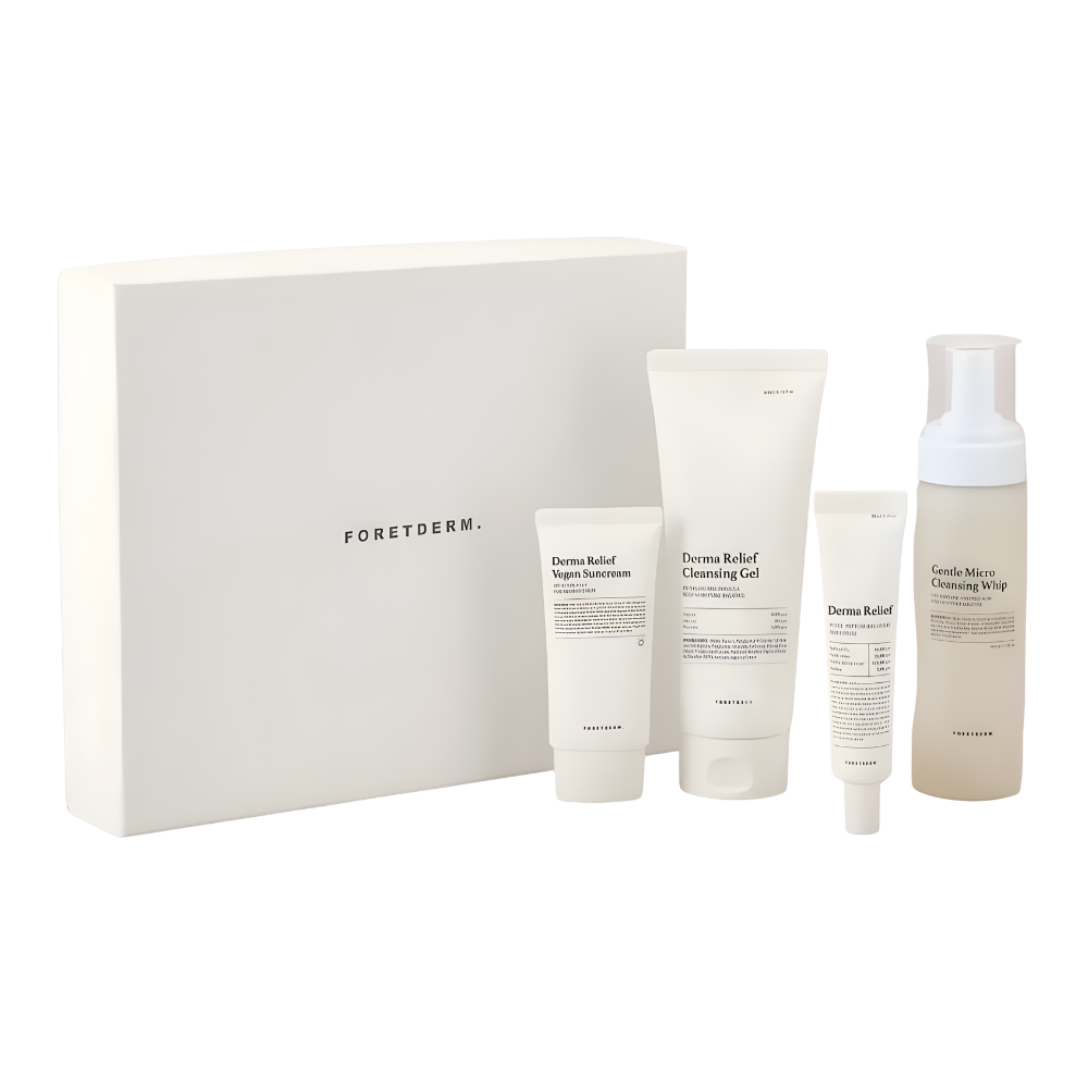 FORETDERM. Derma Relief Low-Irritation Line 4-Piece Gift Set