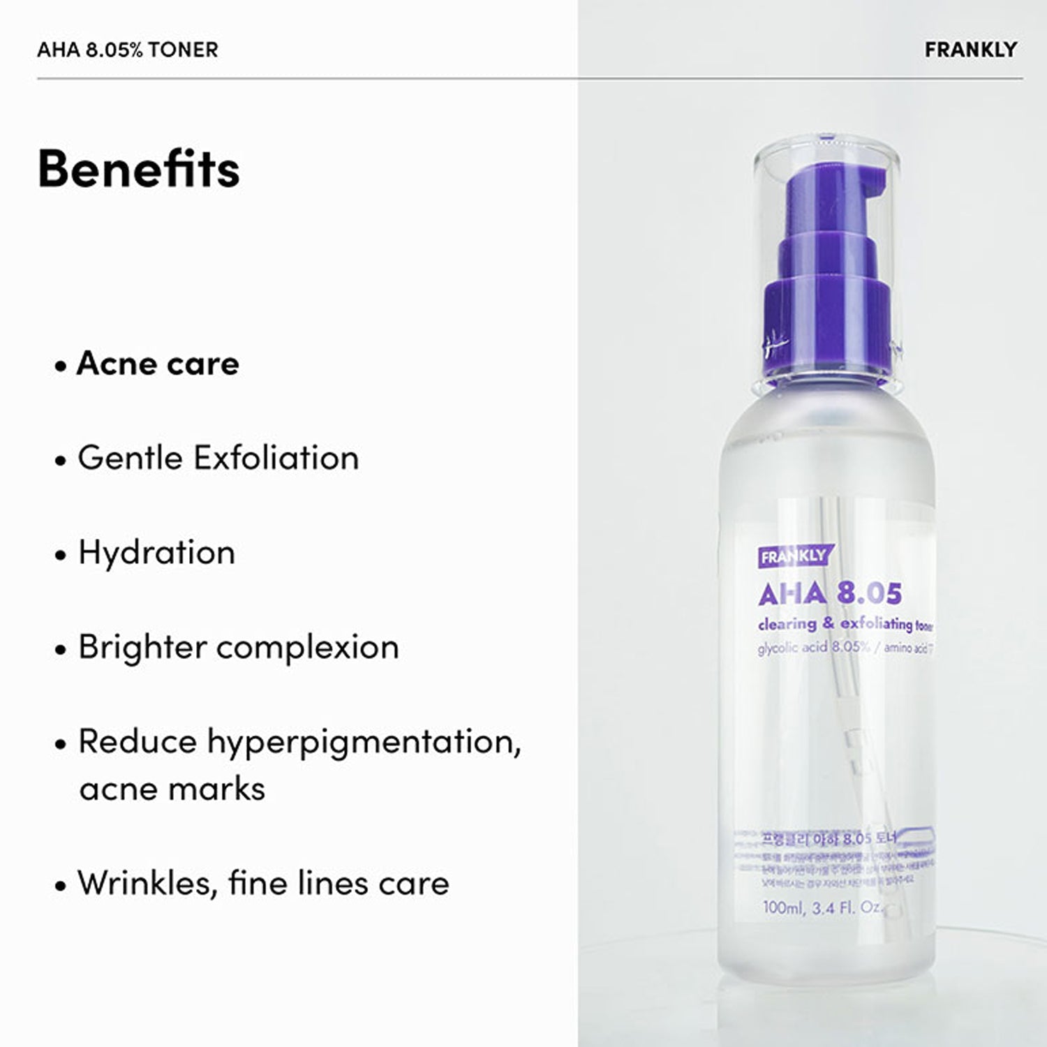 FRANKLY AHA 8.05% Toner 100ml