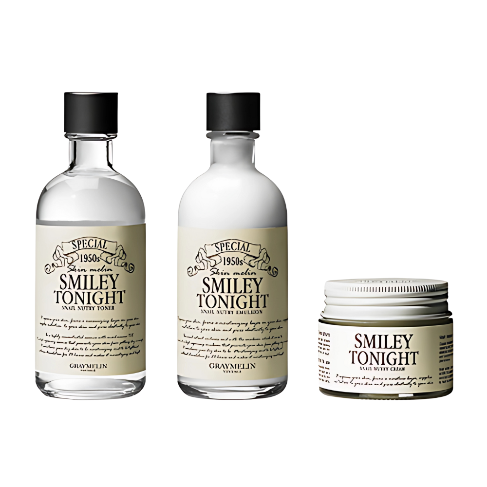 GRAYMELIN Smiley Tonight Snail Nutrition & Moisture 3-Step Skincare Set