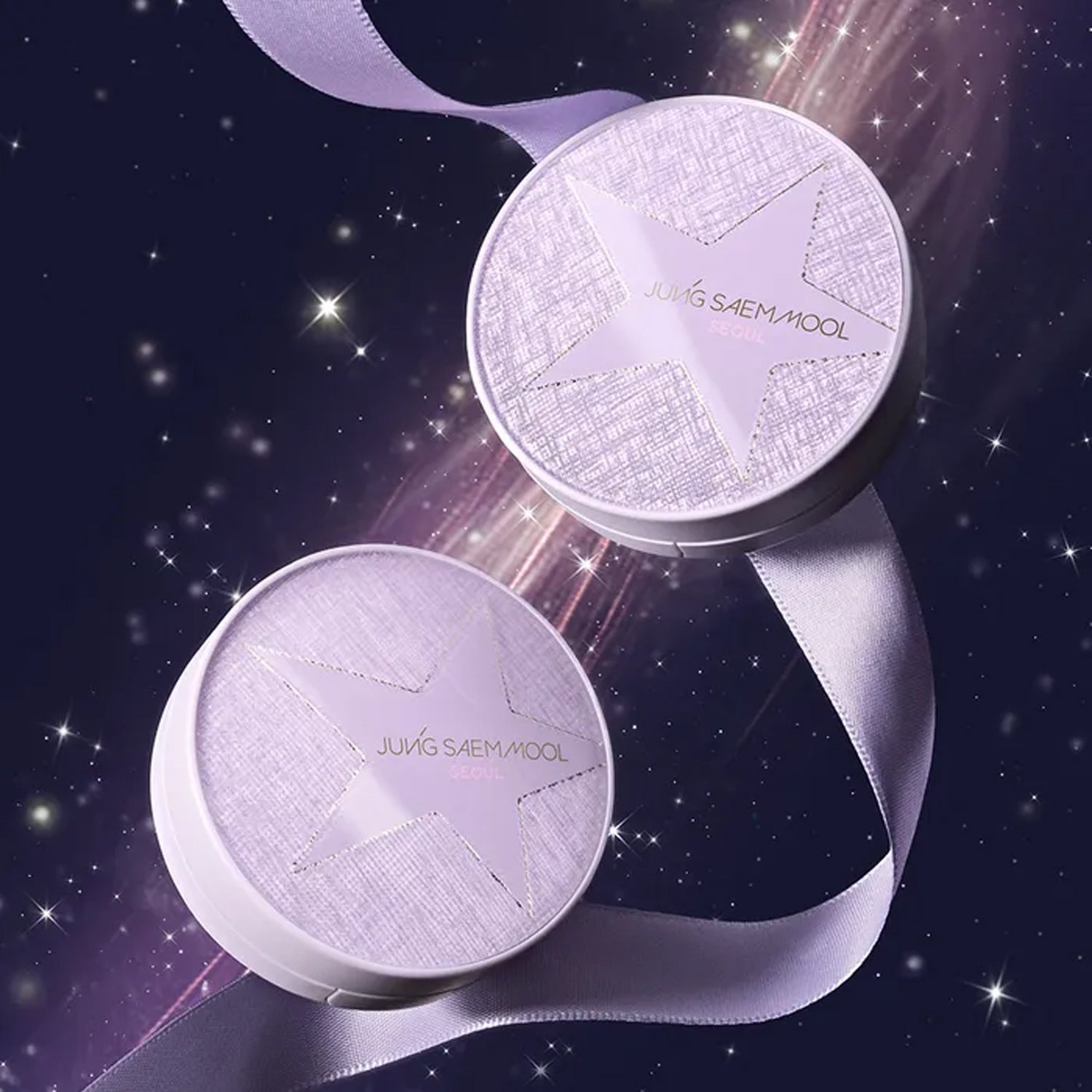 [Gift Packaging] JUNG SAEM MOOL Essential Skin Nuder Cushion with Refill plus Metal Serum Gloss (with Purple Fur Pouch plus Ampoule Sun 5ml Gift)