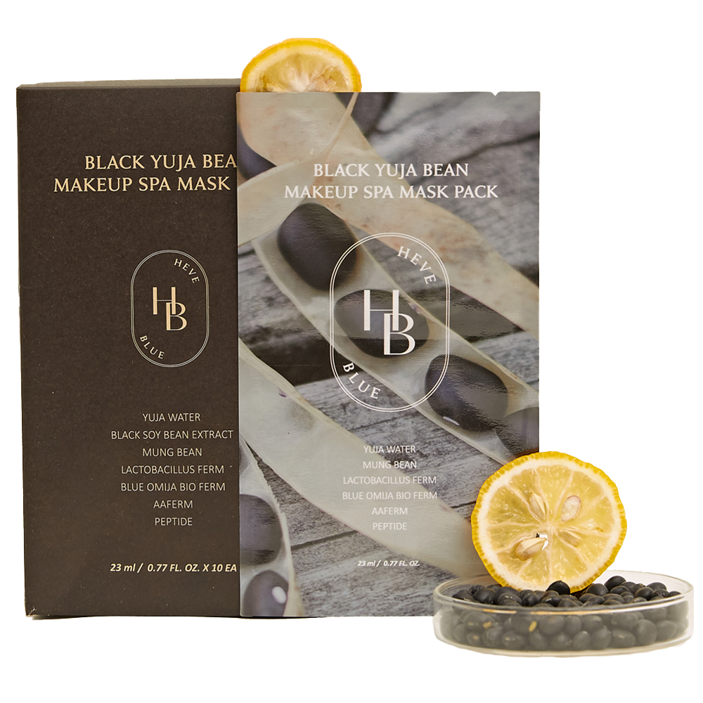 [Expiration imminen] HEVE BLUE Black Yuja Bean Makeup Spa Mask Pack 23ml*10ea