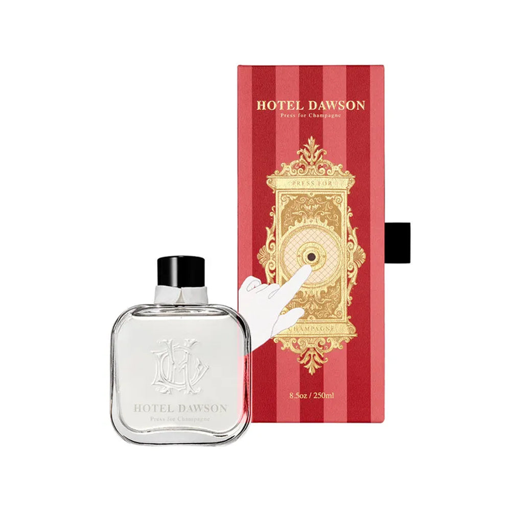 HOTEL DAWSON Press for Champagne Room Diffuser (250ml) - Powdery Scent (Main Diffuser + Fur Coaster + 5 Reed Sticks Set)