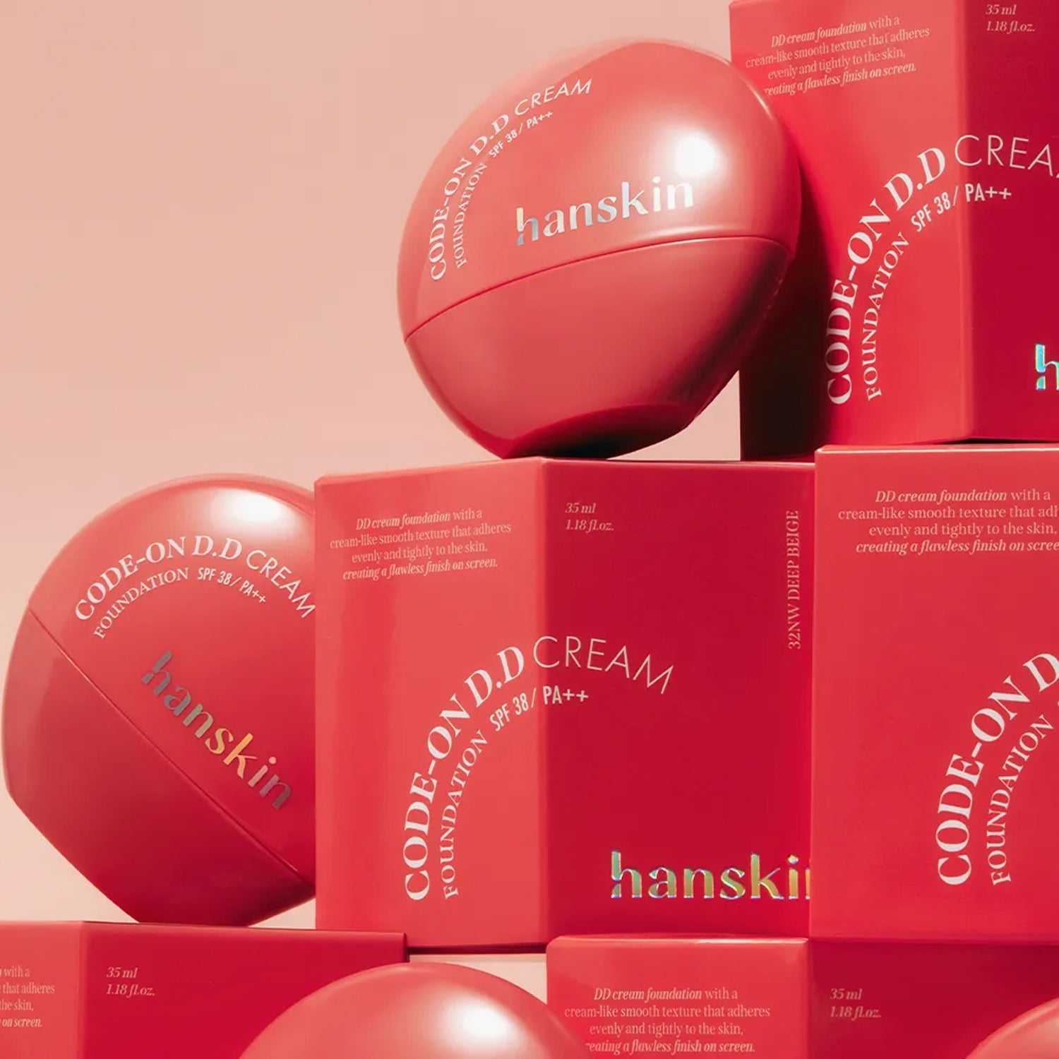 Hanskin Code-On DD Cream Foundation SPF38 PA++ 35ml – 5 Colors