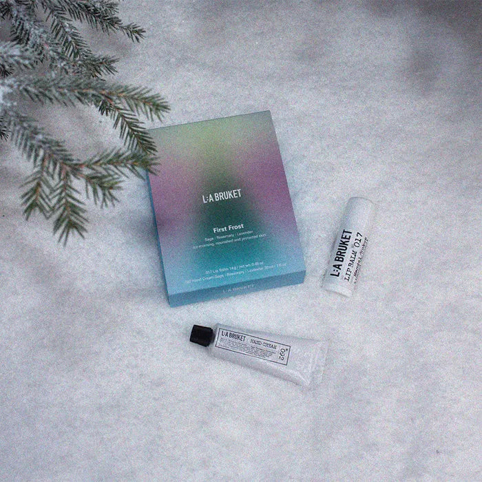 L:A BRUKET First Frost Lip Balm & Hand Cream Set