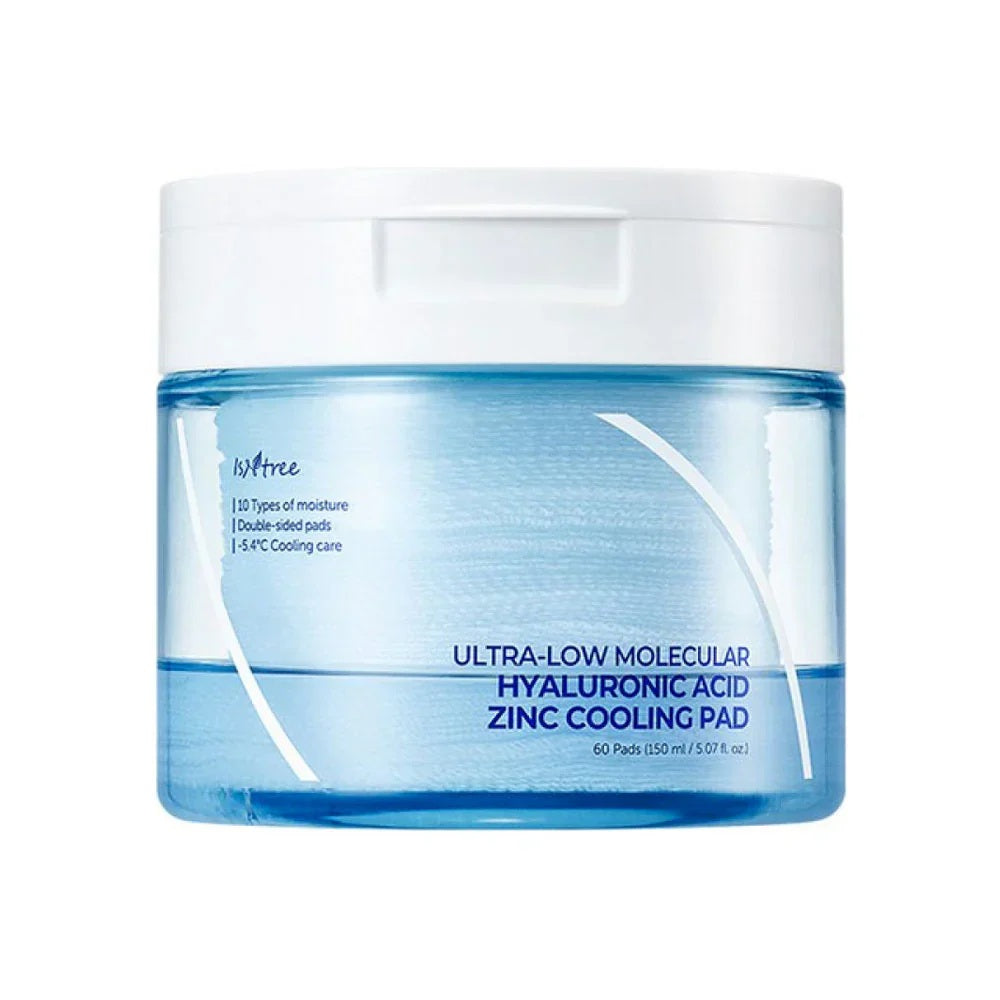 Isntree Ultra-low Molecular Hyaluronic Acid Zinc Cooling Pad 150ml 60ea