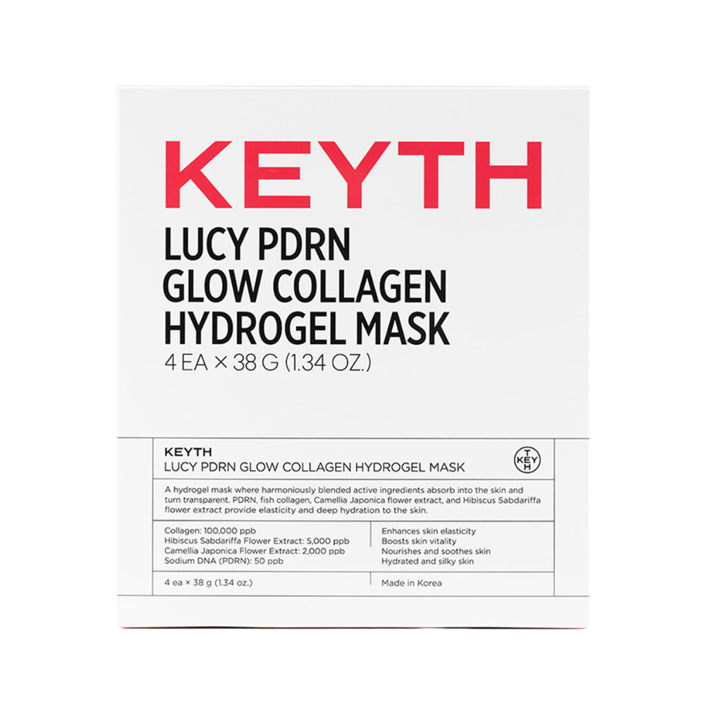 KEYTH Lucy PDRN Glow Collagen Hydrogel Mask 38g * 4ea