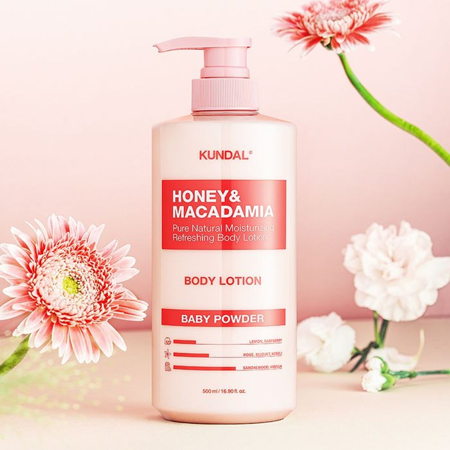 KUNDAL Honey & Macadamia Body Lotion 500ml (Choose from 9 Scents)