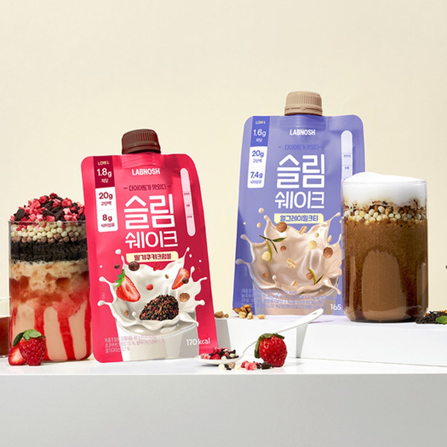 LABNOSH Slim Shake Strawberry Cookie Crumble (7 Packets)