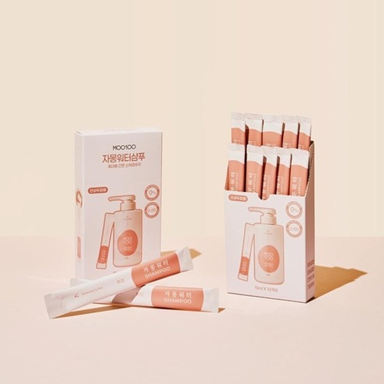 MOO100 Grapefruit Water Shampoo Travel Stick Pouch 10ml × 10pcs