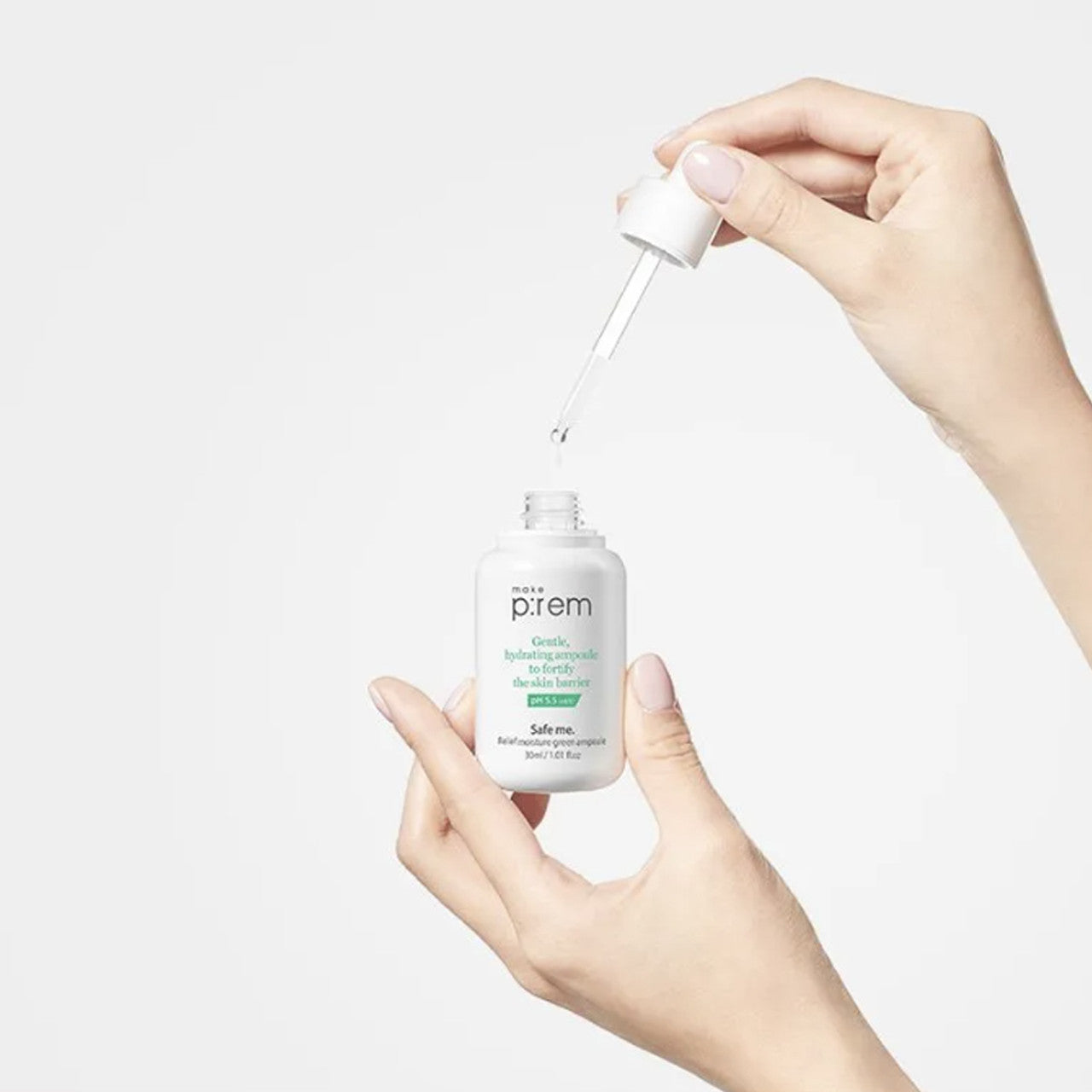 make p:rem Safe Me. Relief Moisture Green Ampoule 50ml - DODOSKIN