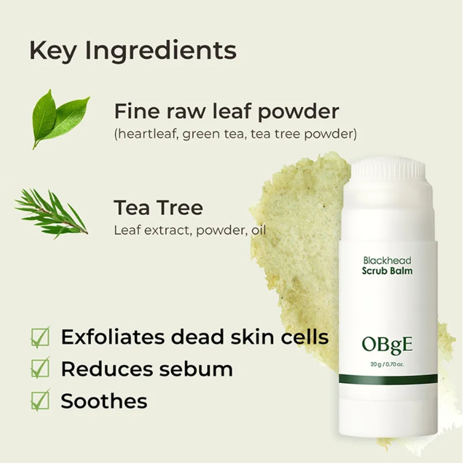 OBgE Blackhead Scrub Balm 20g
