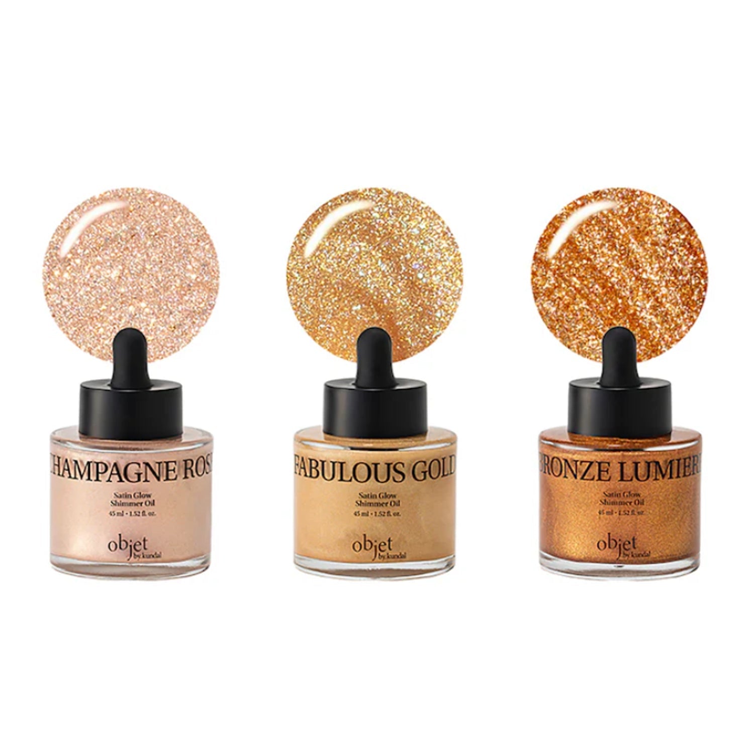 Objet by KUNDAL Satin Glow Shimmer Oil 45ml 3 Colors
