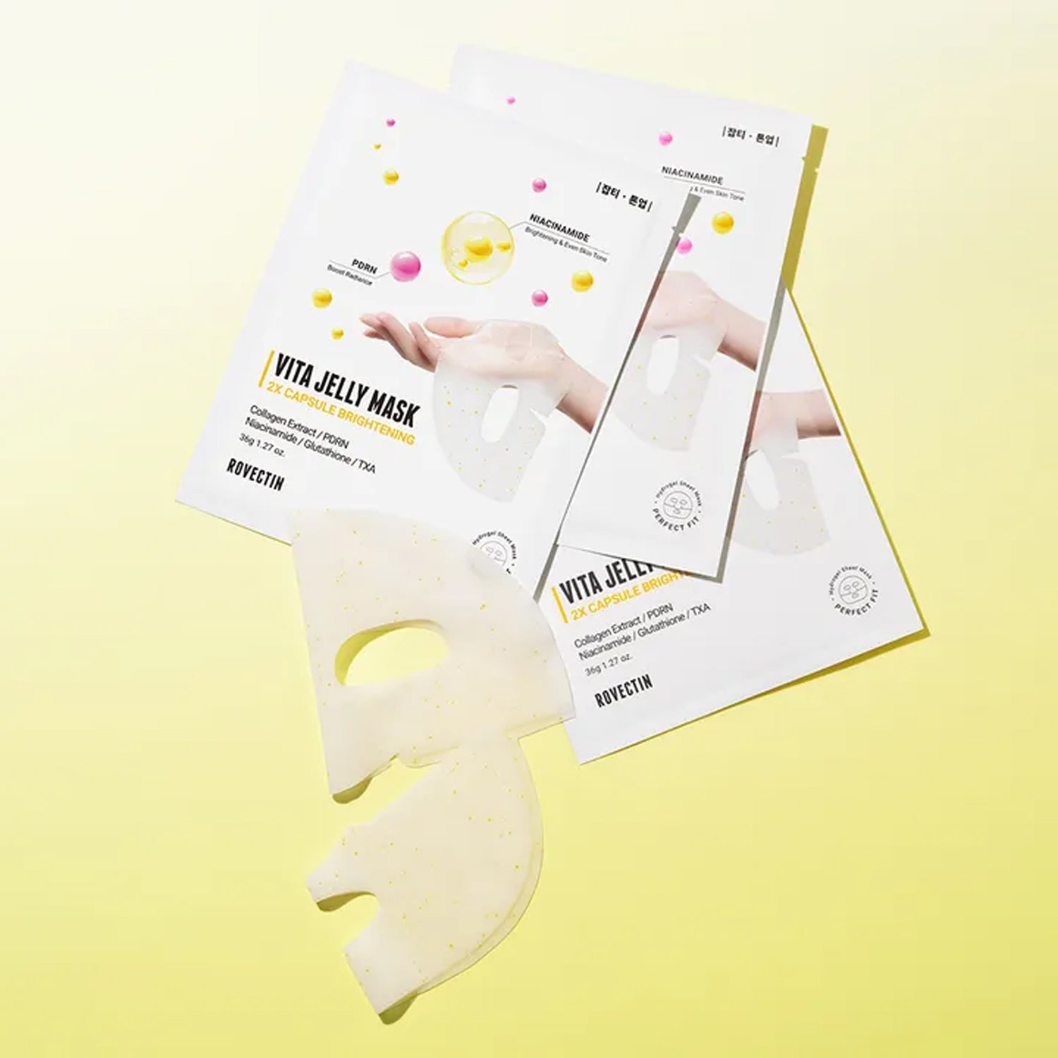 ROVECTIN Vita Jelly Mask 2X Capsule Brightening 3 Sheets