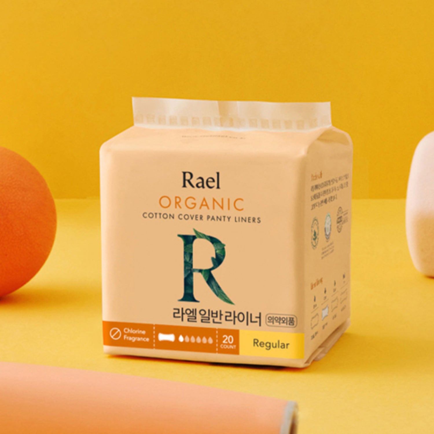 Rael Organic Cotton Cover Panty Liners 3 Packs (Regular)
