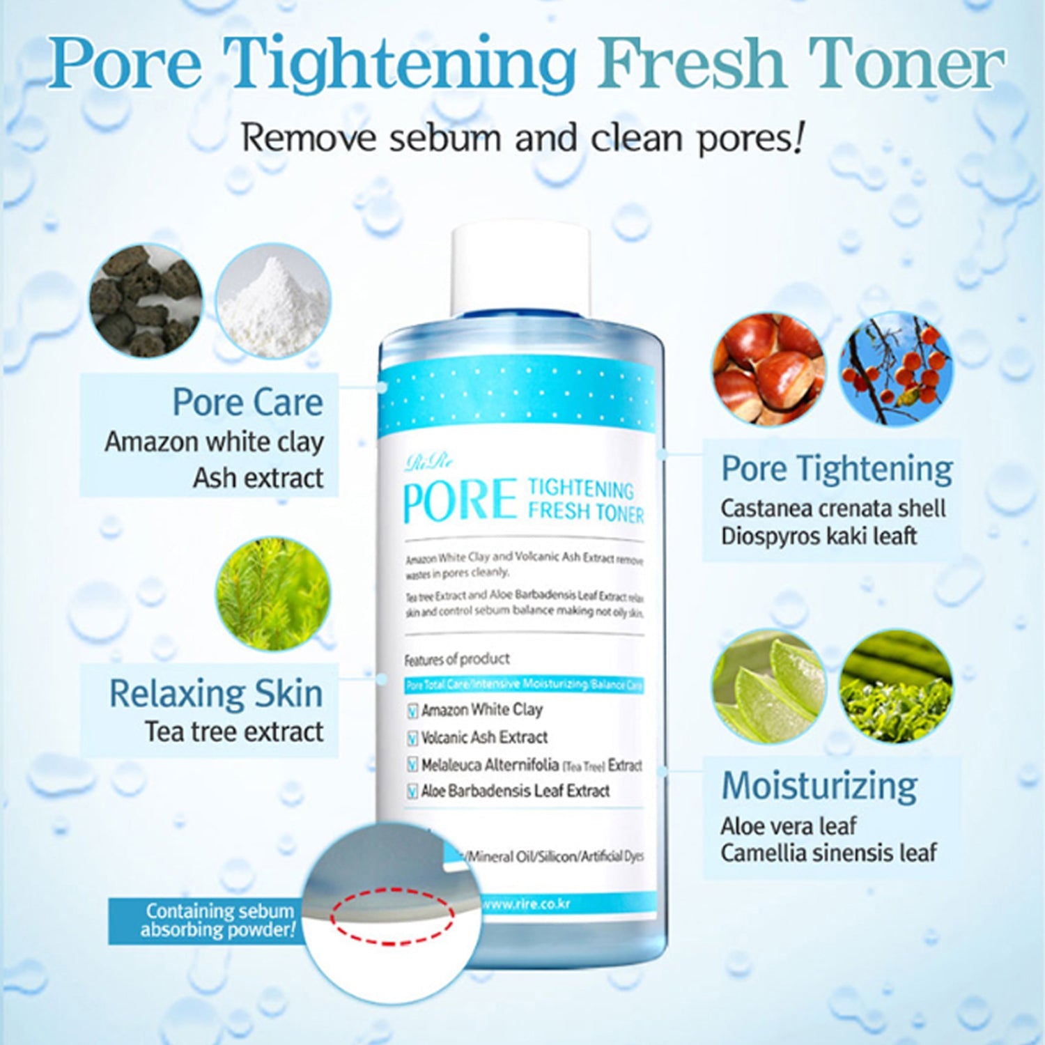 RiRe Pore Tightening Fresh Toner 300ml