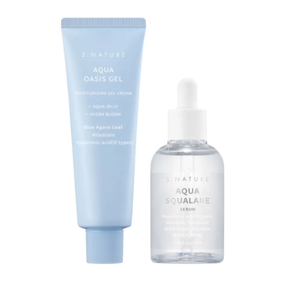 S.NATURE Aqua Oasis Hydrating Gel Cream 80ml + Squalane Serum 70ml