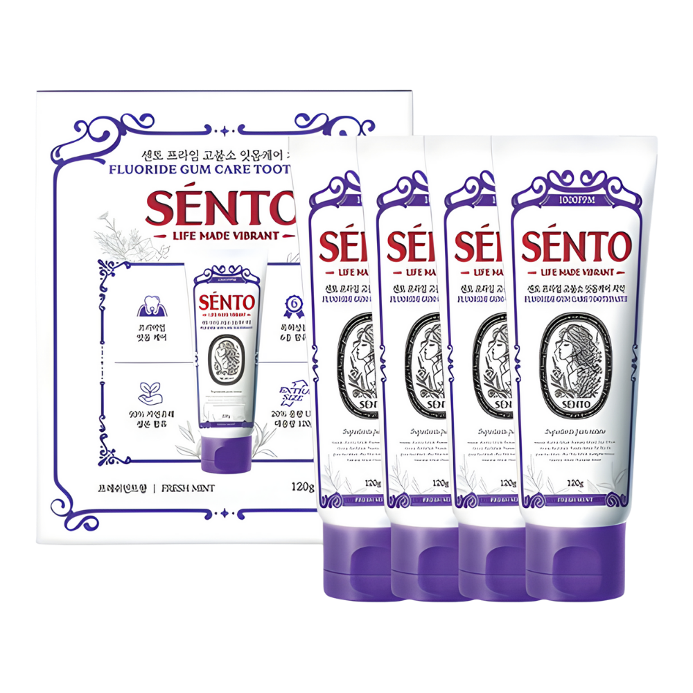 SENTO Prime High-Fluoride Gum Care Toothpaste (Fresh Mint Flavor) - 4 ...