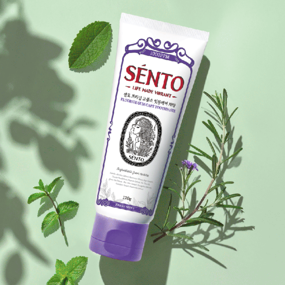 Sendime Toothpaste SENTO Prime High-Fluoride Gum Care Toothpaste (Fresh Mint Flavor) - 4 ...