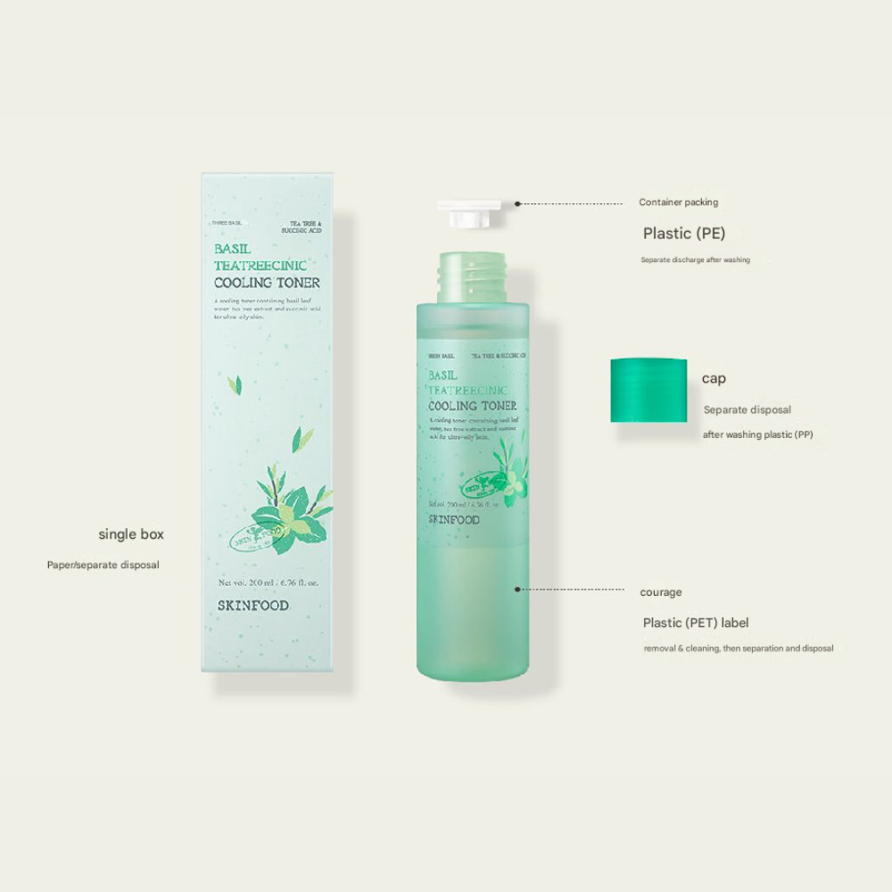SKINFOOD Basil Tea Tree C-Nic Cooling Toner 200ml