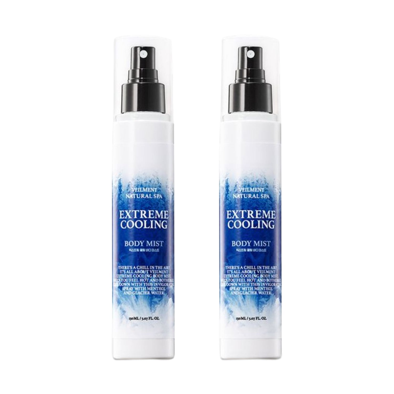 Veilment Natural Spa Extreme Cooling Body Mist 150ml × 2