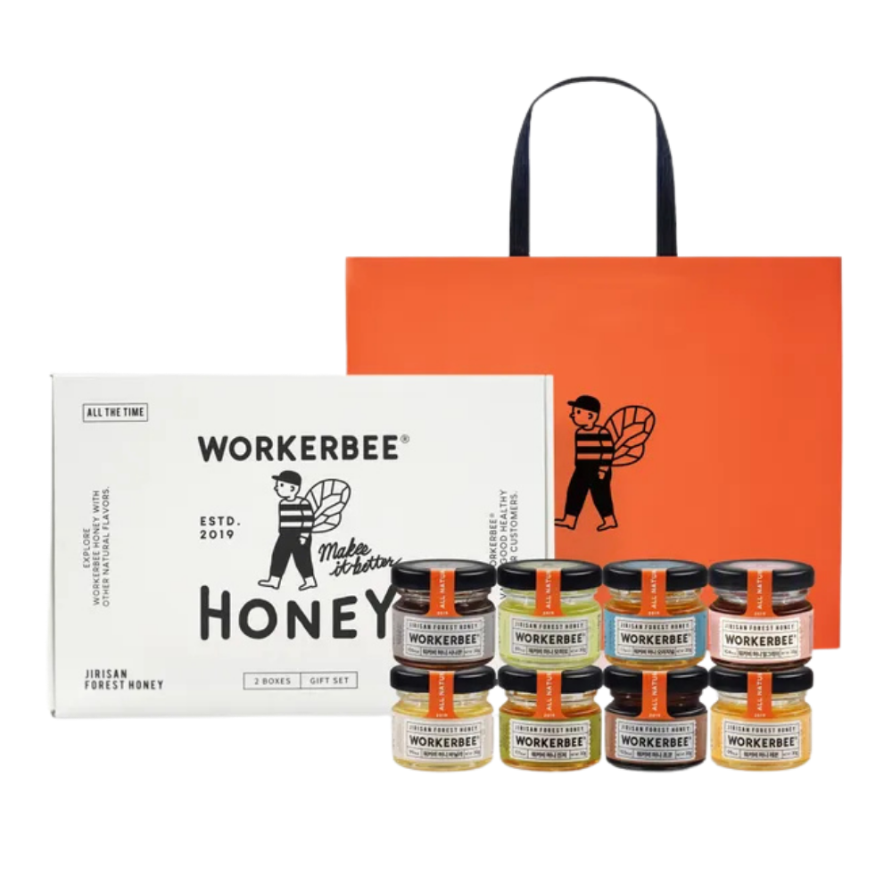 WORKERBEE Honey Gift Set: Mini Jars 30g (8 Packs)