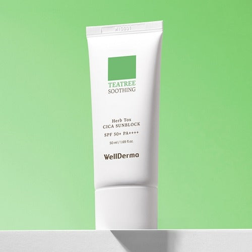 WellDerma Teatree Herb Tox Cica Sunblock 50ml