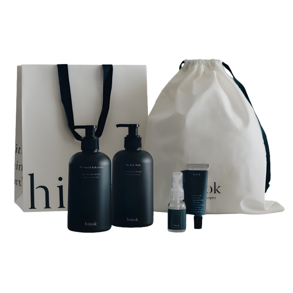 hinok [New Year Gift Wrapped] Body Care Set - Jeju Hinoki Cypress Body Wash & Lotion