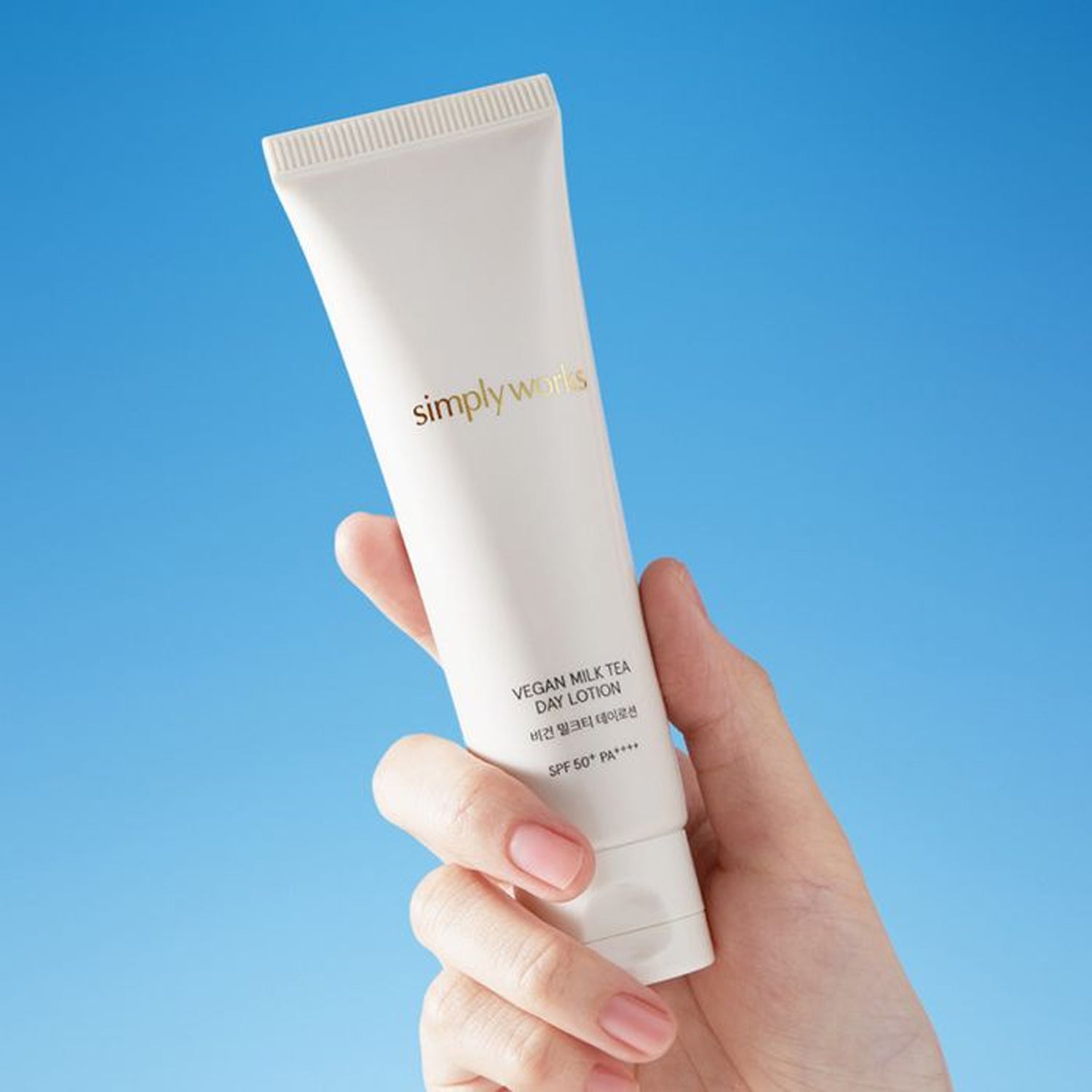 simply works Vegan Milk Tea Day Lotion SPF 50+ PA++++