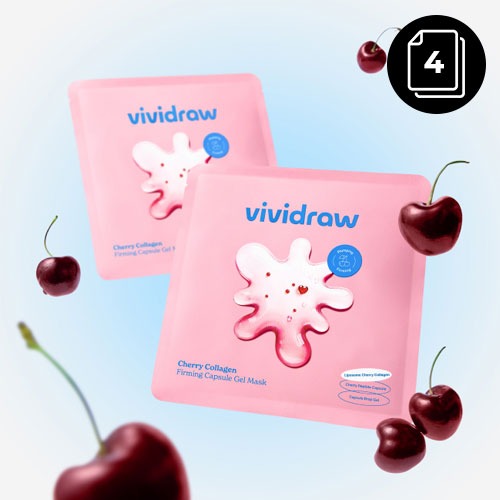 vividraw Cherry Collagen Firming Capsule Gel Mask 4ea